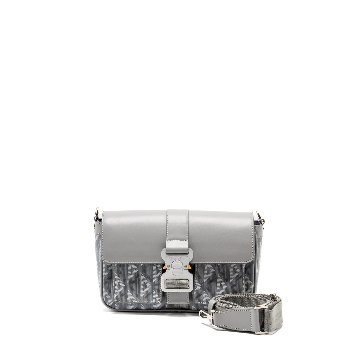 Luxury Dior Hit the Road bag with Strap Luxury Dior cd diamond canvas grey multicolour hardware