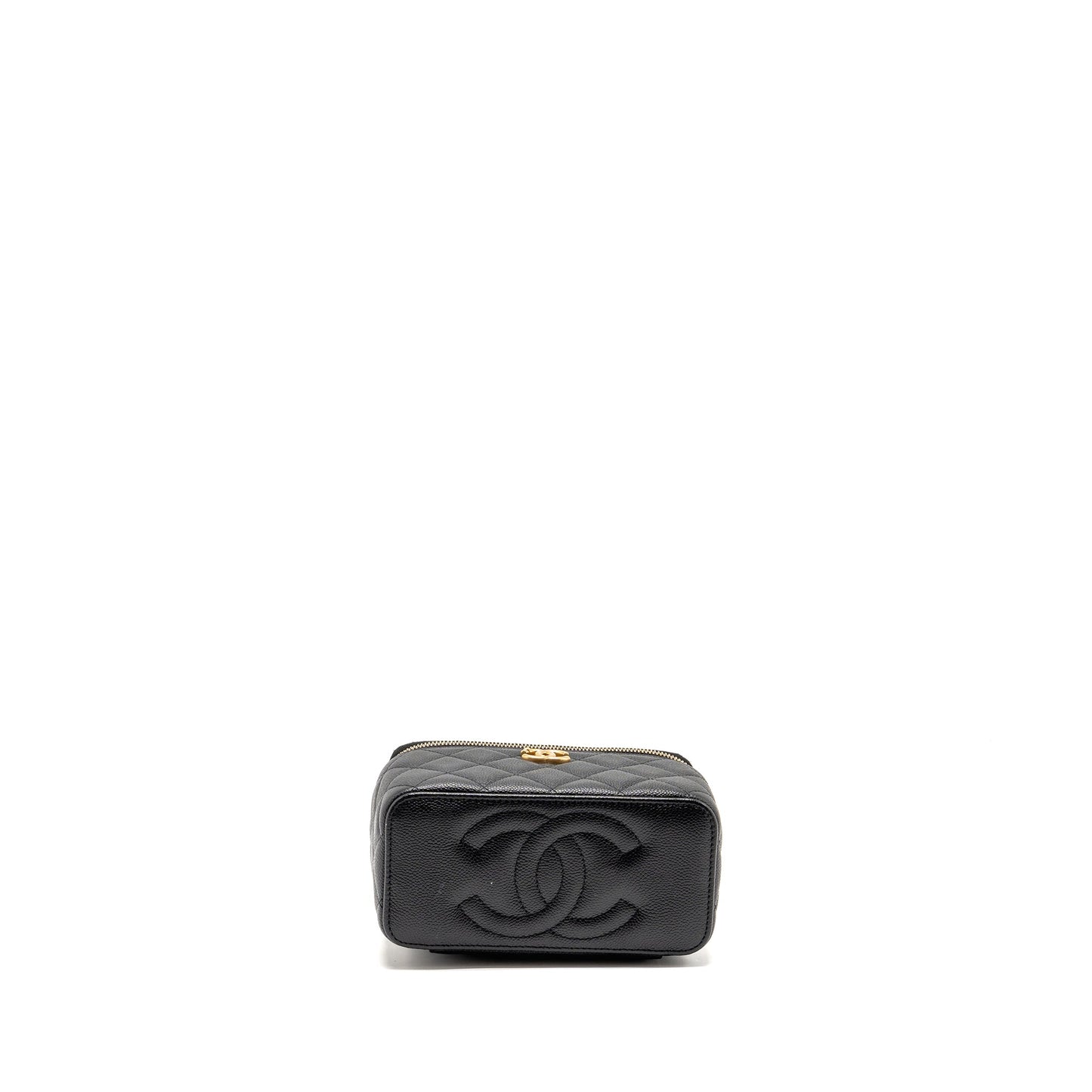 Chanel coco love long vanity with adjustable chain caviar black GHW (microchip)