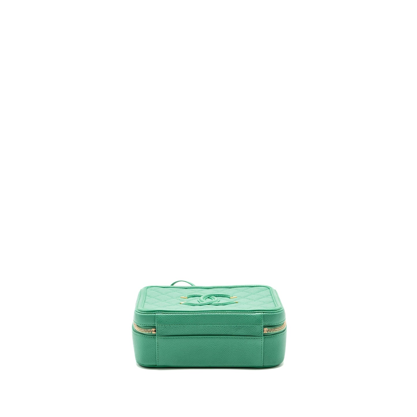 Chanel Medium FiliGree Vanity Case Caviar Green GHW