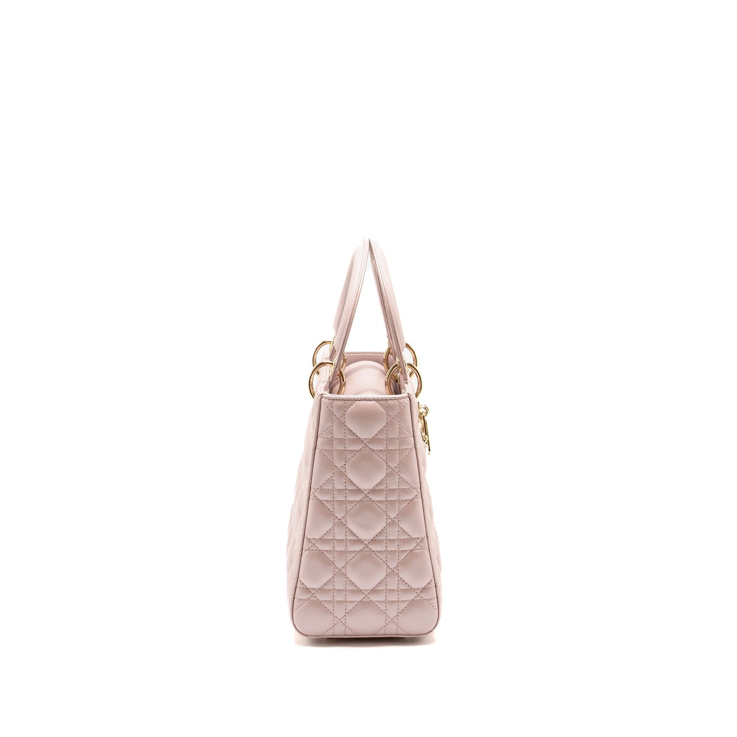Luxury Dior Medium Lady Luxury Dior Lambskin Iridescent Pink LGHW