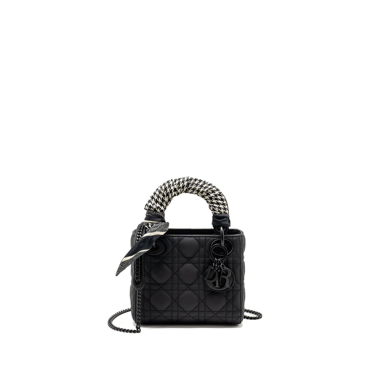 Luxury Dior Mini Lady Luxury Dior Ultramatte Cannage Calfskin So Black