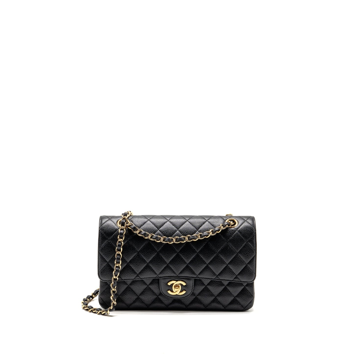 Chanel Medium Classic Double flap bag caviar black GHW