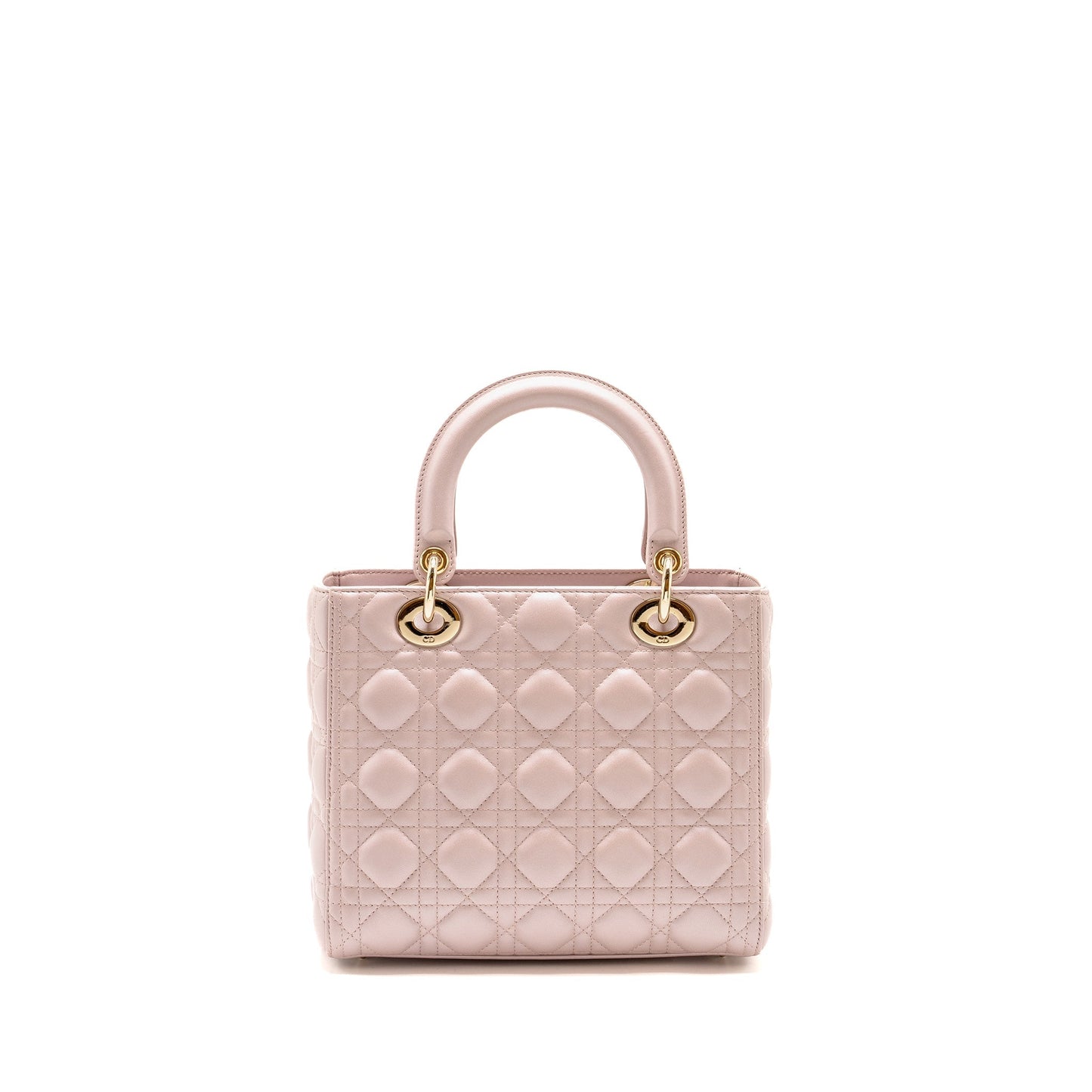 Luxury Dior Medium Lady Luxury Dior Lambskin Iridescent Pink LGHW