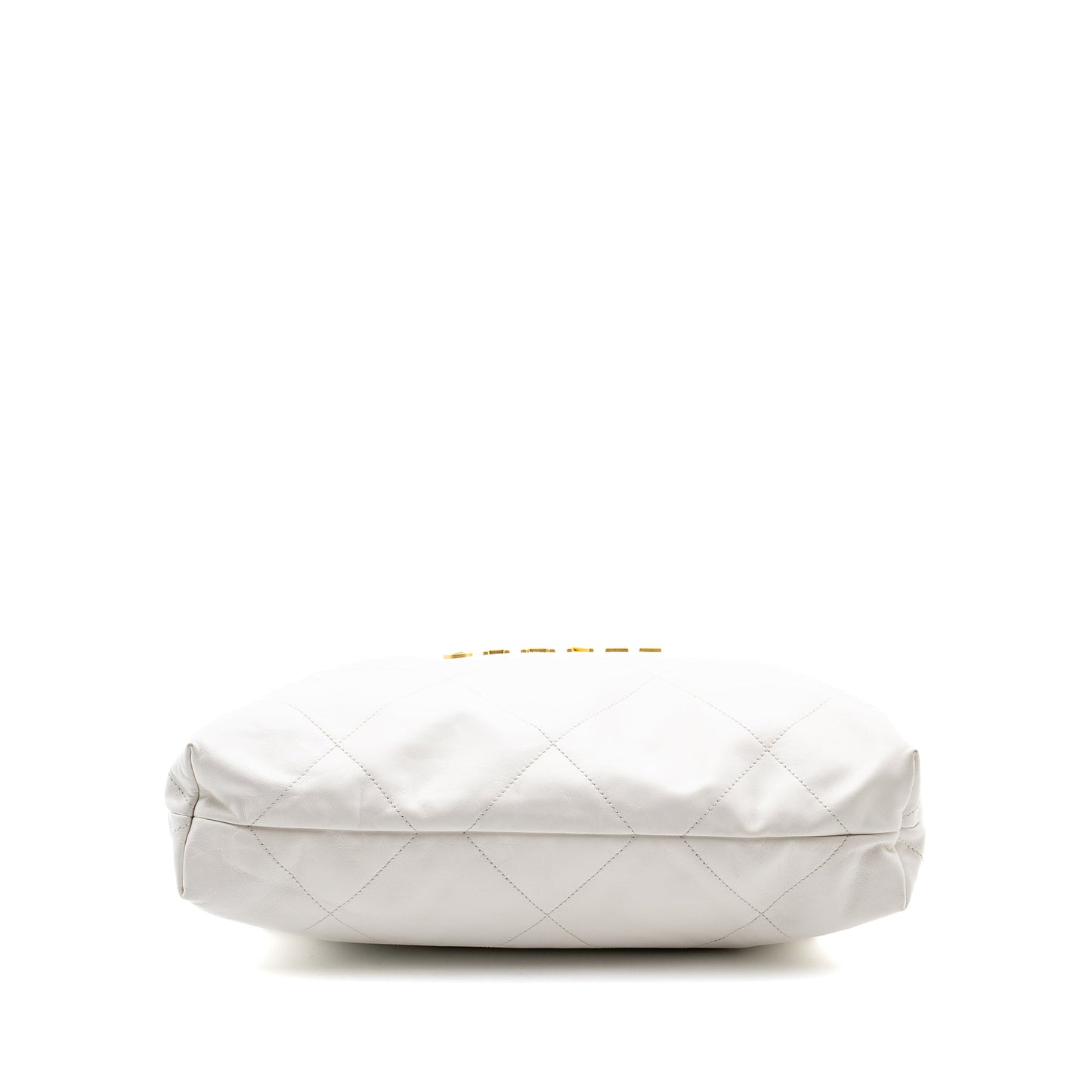 Chanel Medium 22bag calfskin white GHW (microchip)