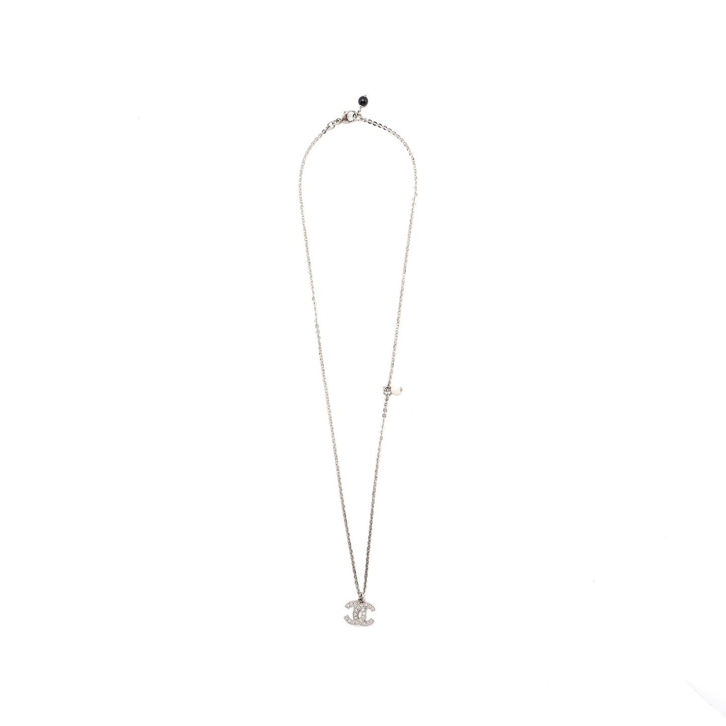 CHANEL CC LOGO NECKLACE CRYSTAL SHW