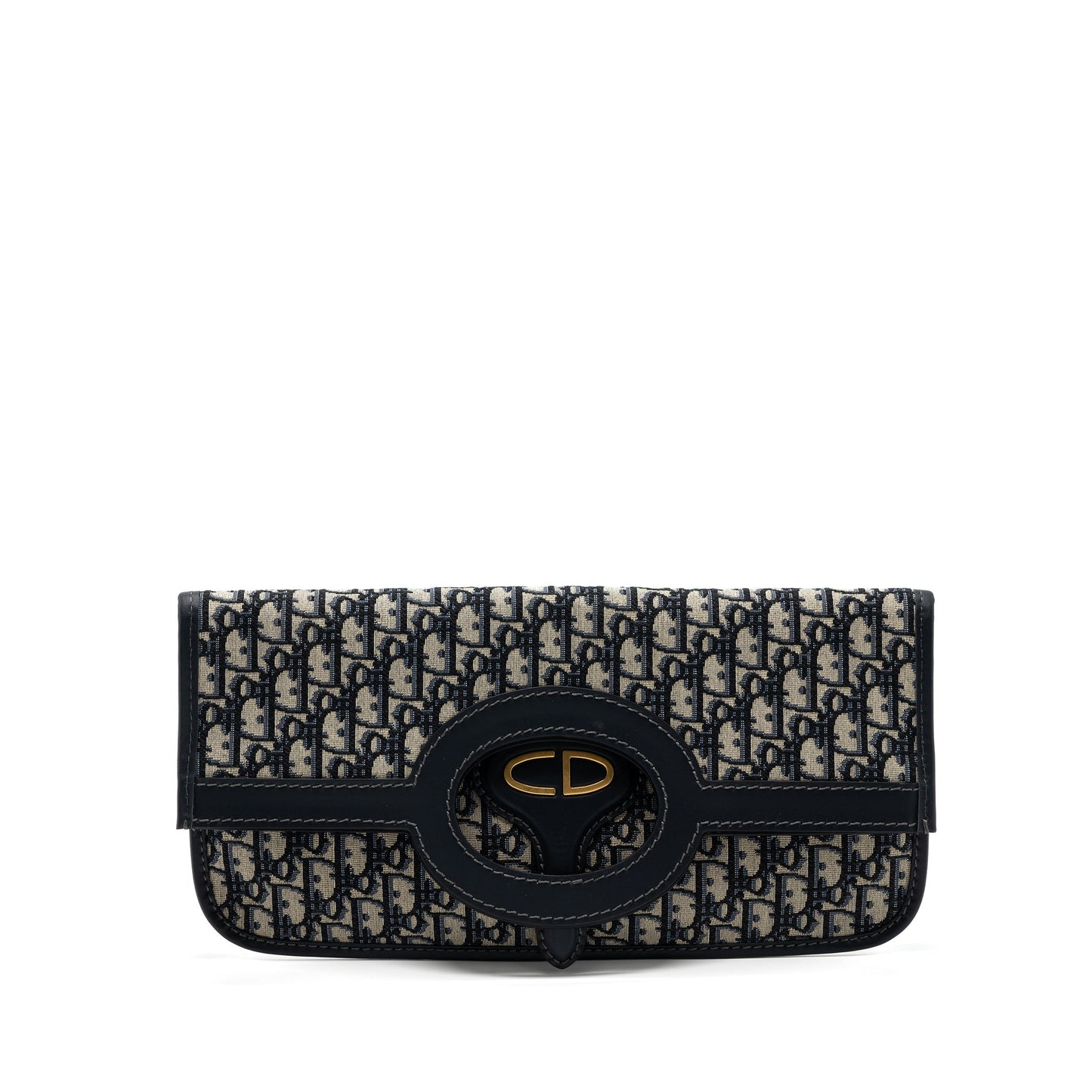 Luxury Dior Folder Clutch Blue Luxury Dior Oblique Canvas/ Leather GHW