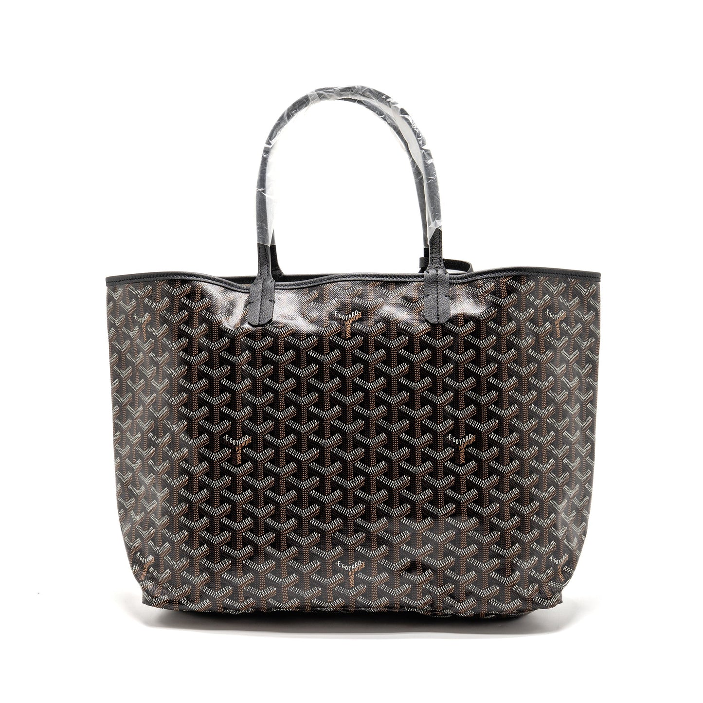 Goyard Saint Louis PM Tote Bag Goyardline Canvas Black SHW