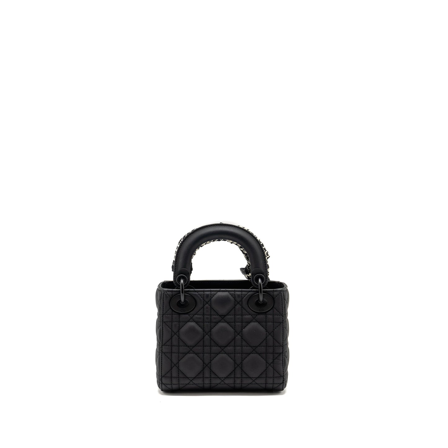 Luxury Dior Mini Lady Luxury Dior Ultramatte Cannage Calfskin So Black