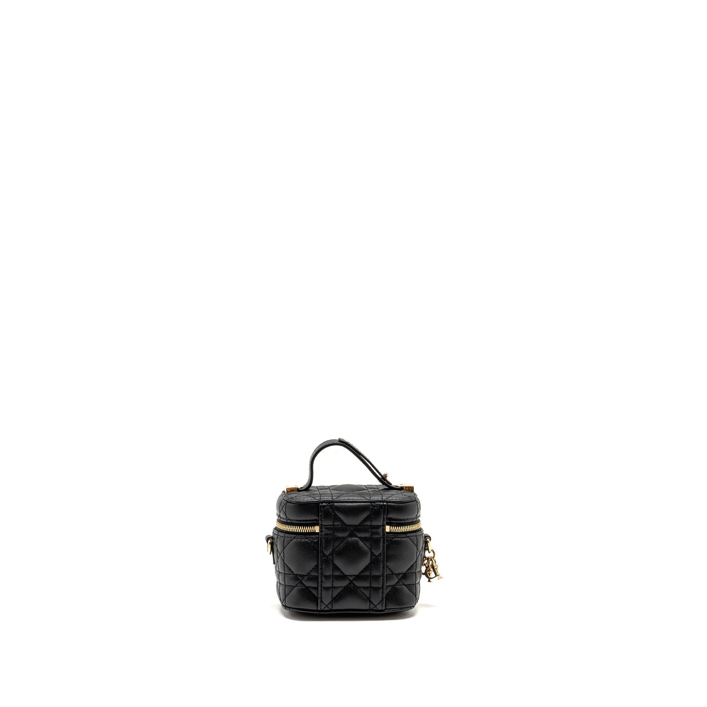 Luxury Dior Micro Lady Luxury Dior Vanity Case Bag Cannage Lambskin Black LGHW