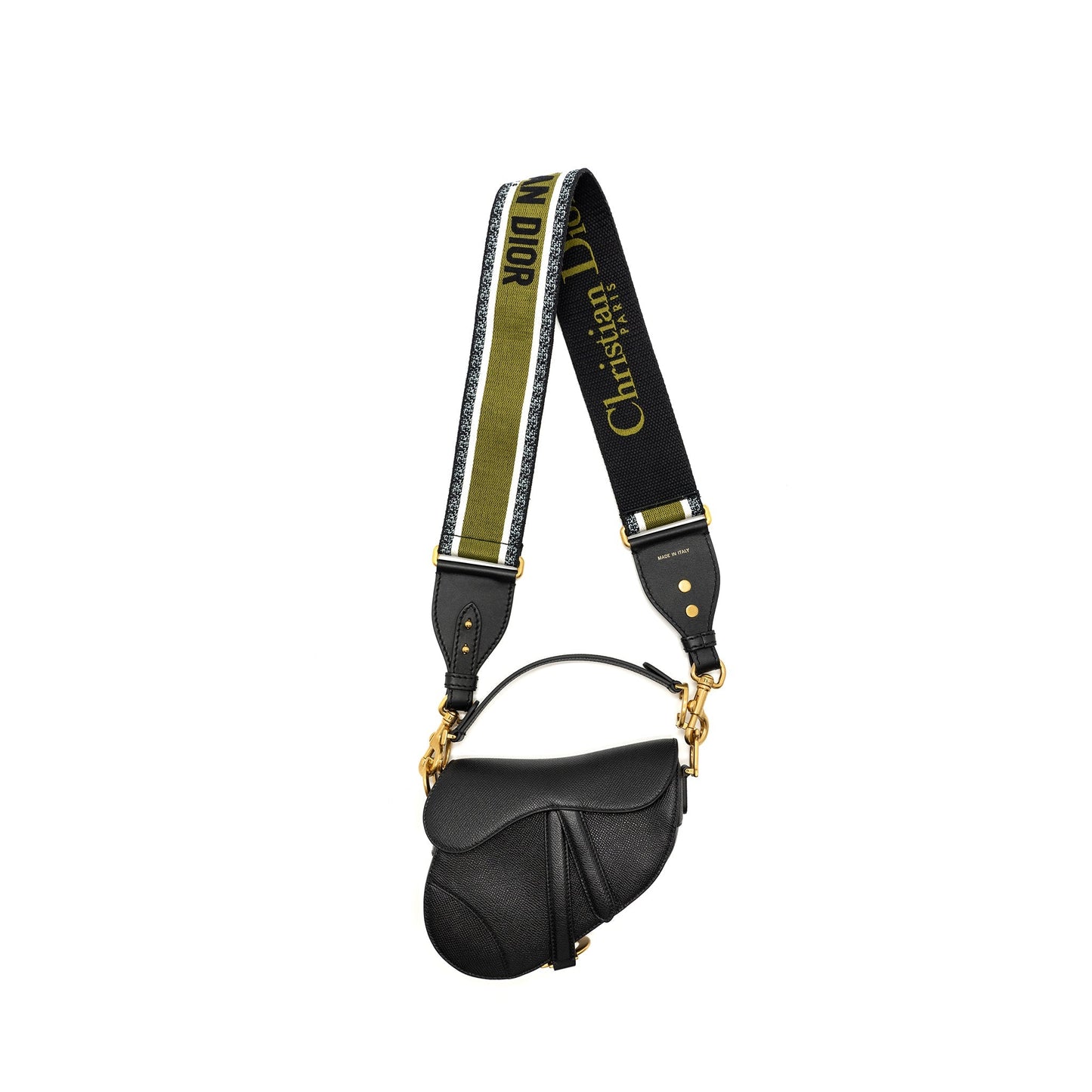 Luxury Dior Mini Saddle Bag Calfskin Black GHW