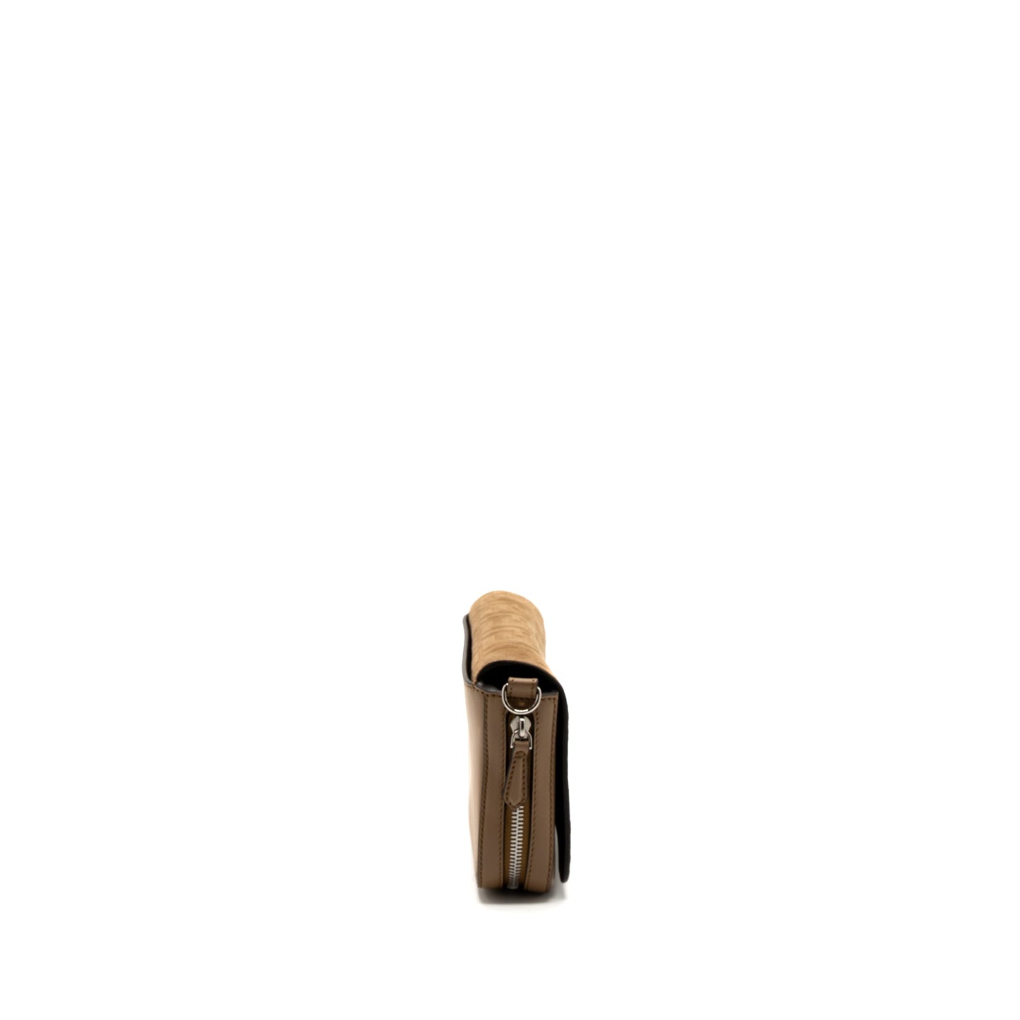 Fendi Vitello Grace Expand Flap Bag Calfskin Light Brown SHW