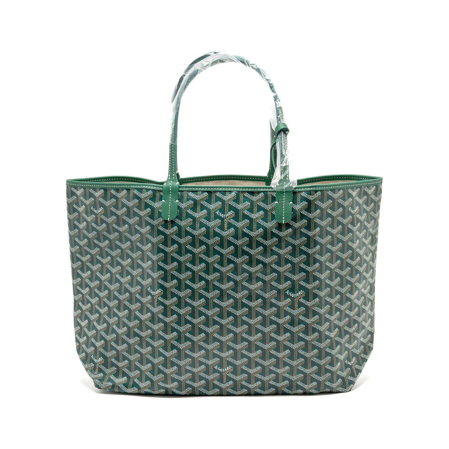 Goyard Saint Louis PM Tote Goyardine Canvas Green SHW