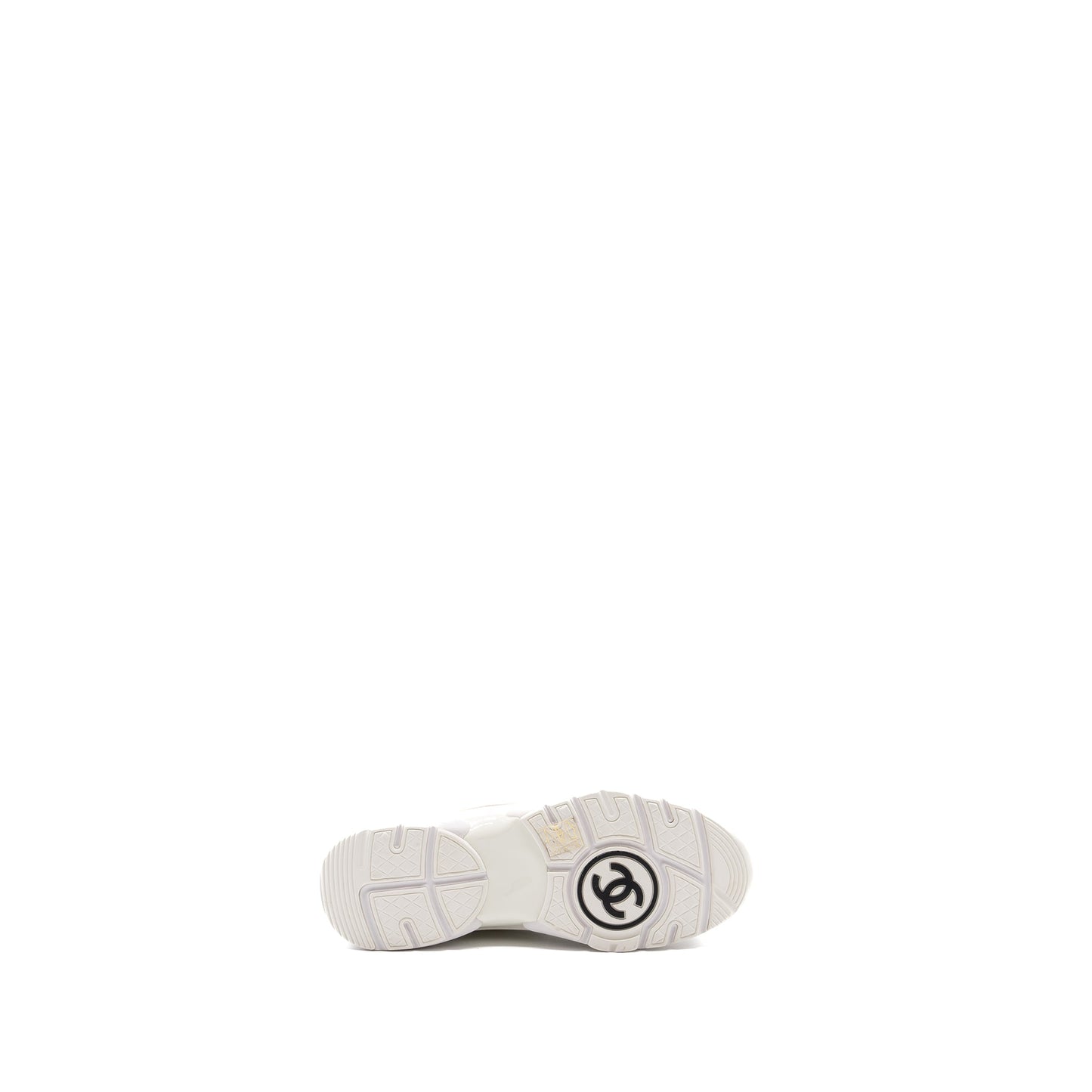 Chanel size 37 CC logo trainer white