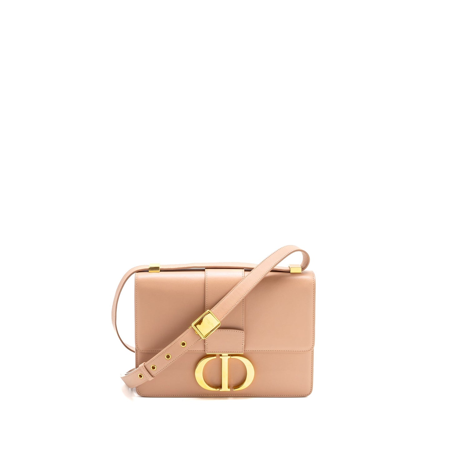 Luxury Dior 30 Montaigne Medium Flap Bag Calfskin Light Pink GHW