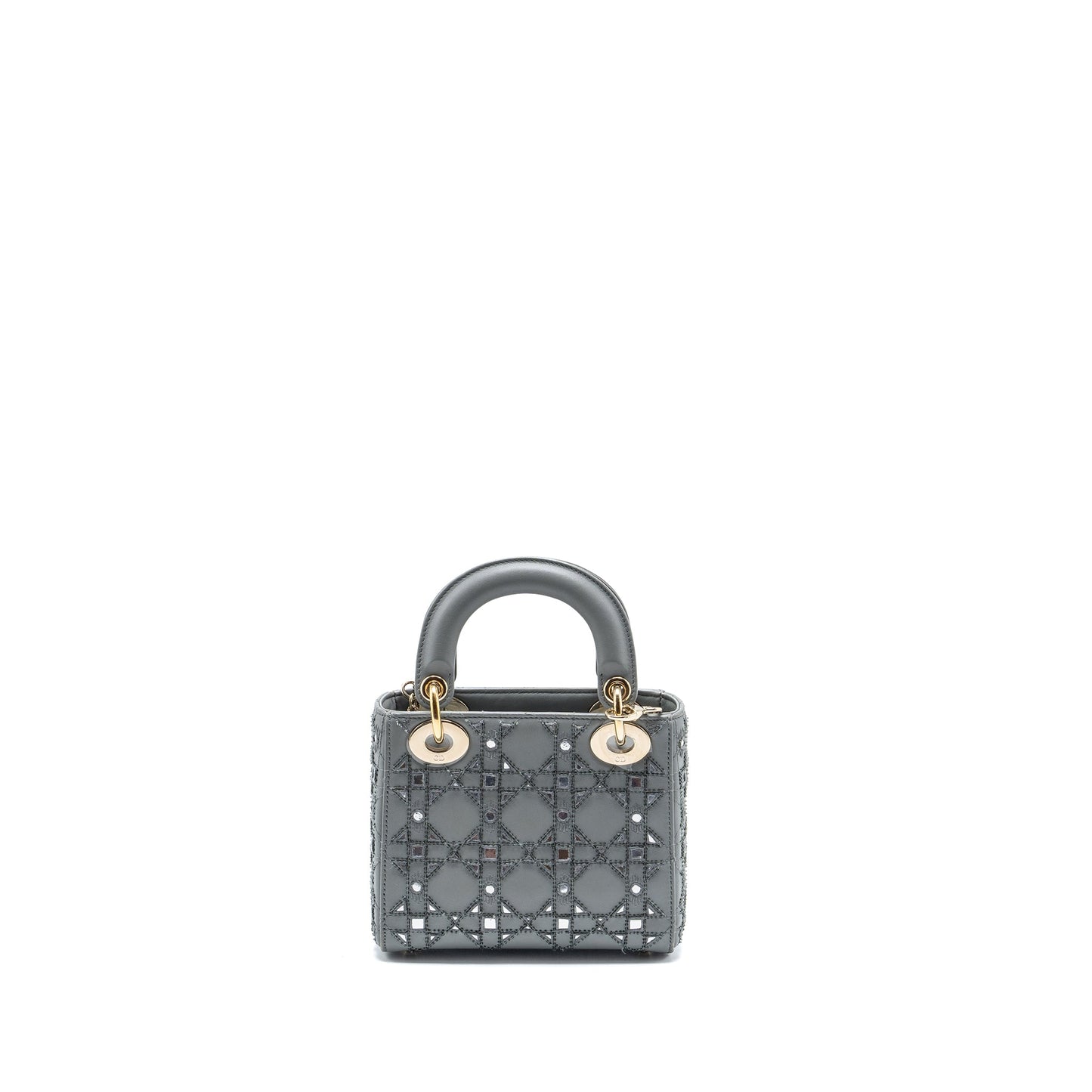 Luxury Dior Mini Lady Luxury Dior Limited Edition Lambskin Grey LGHW