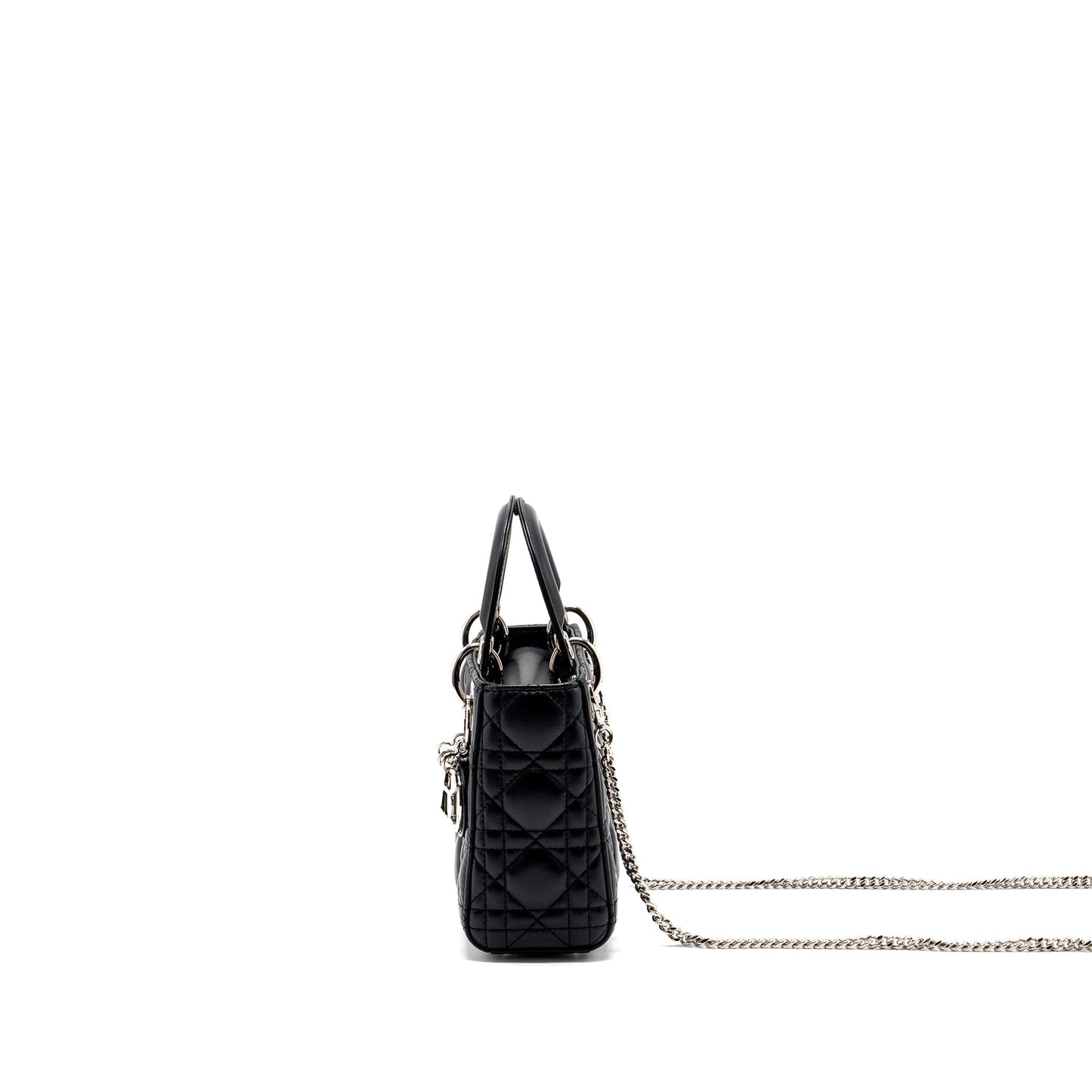 Luxury Dior Mini Lady Luxury Dior Lambskin Black SHW
