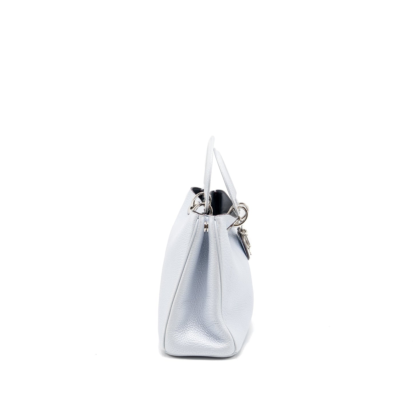 Luxury Dior Luxury Diorissimo tote bag grained calfskin light grey SHW