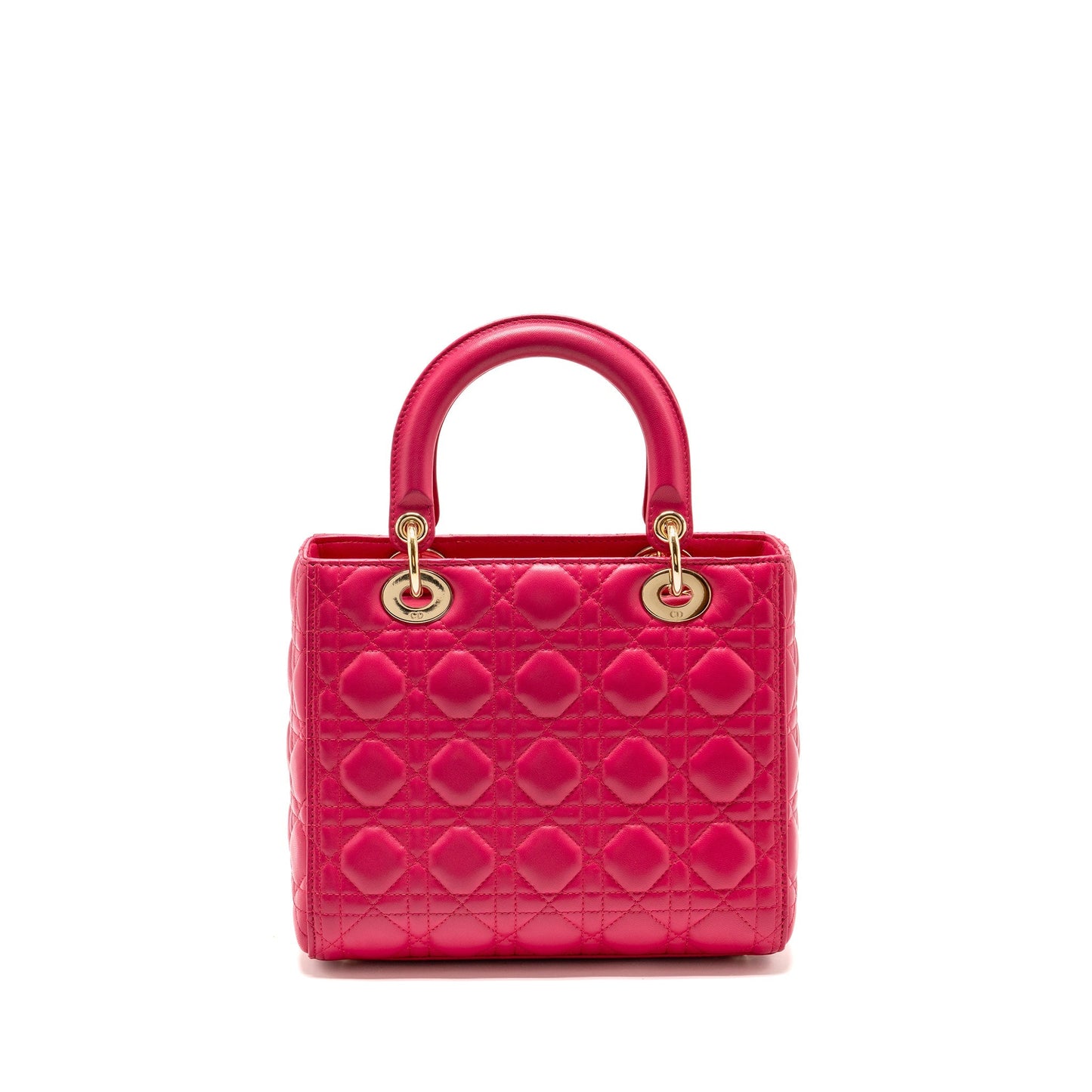 Luxury Dior Medium Lady Luxury Dior Lambskin Pink LGHW
