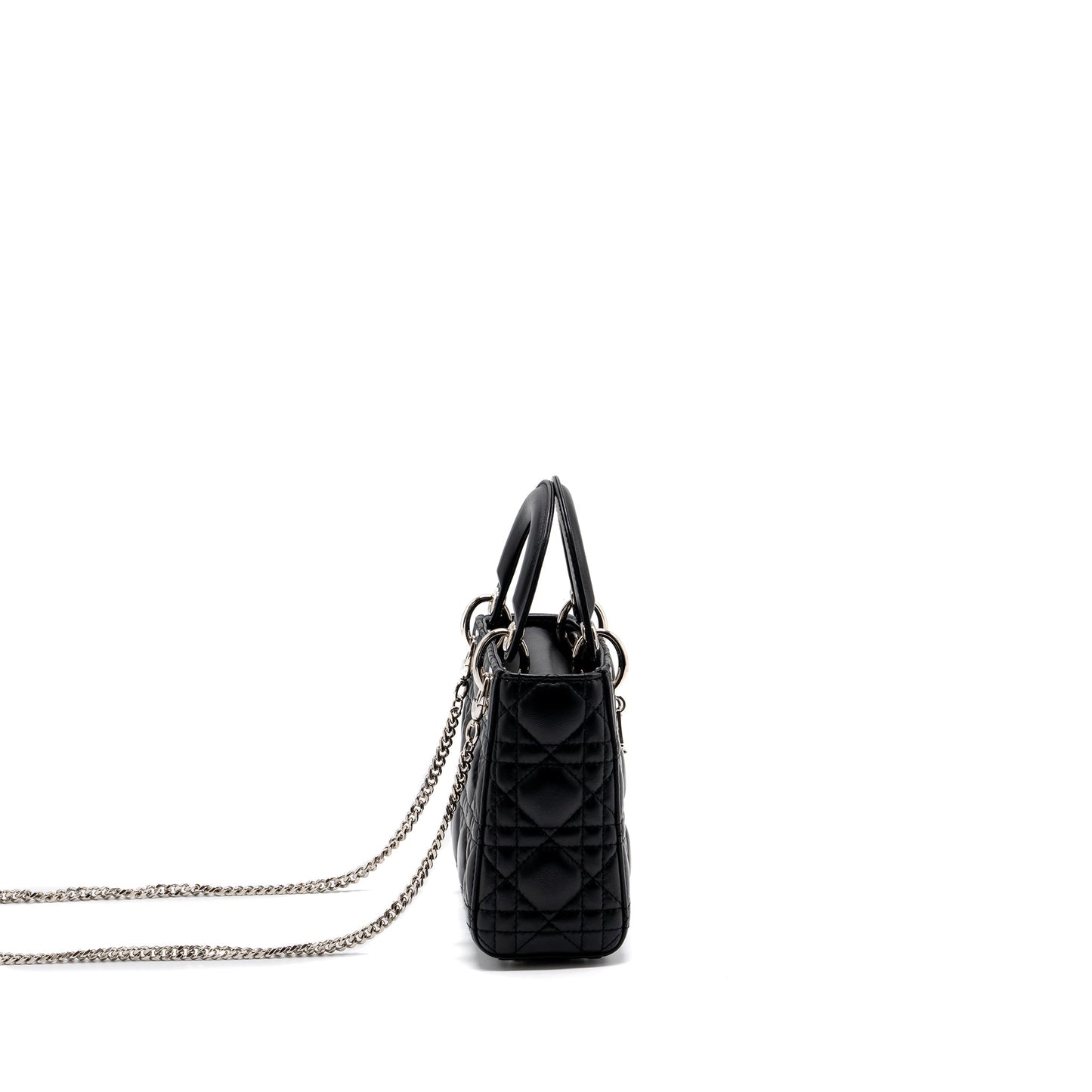 Luxury Dior Mini Lady Luxury Dior Lambskin Black SHW