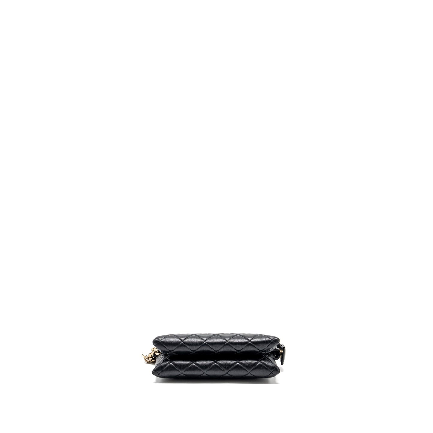 Chanel Coco Charms Quilted Pouch Bag Lambskin Black GHW