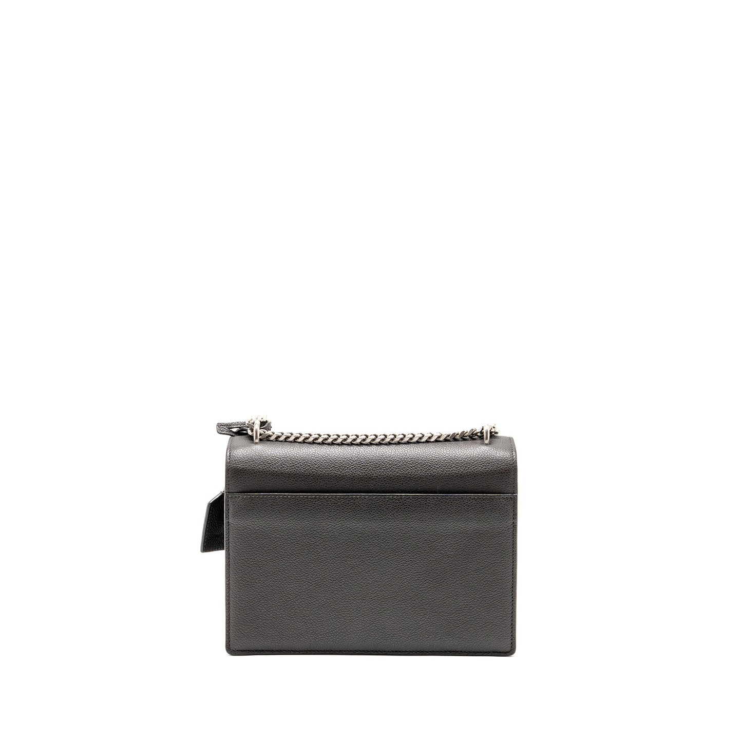 Saint Laurent/YSL Medium Sunset Bag Calfskin Grey SHW