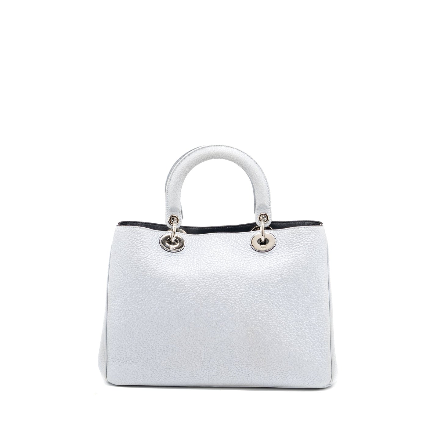 Luxury Dior Luxury Diorissimo tote bag grained calfskin light grey SHW