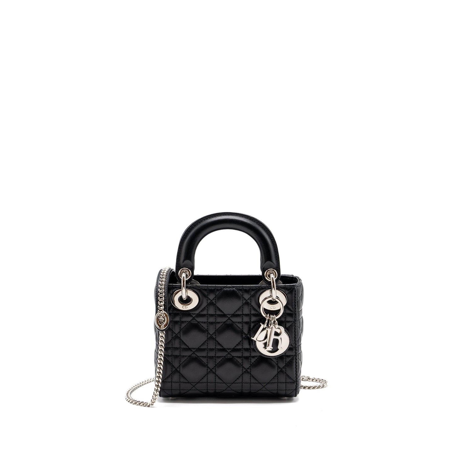 Luxury Dior Mini Lady Luxury Dior Lambskin Black SHW