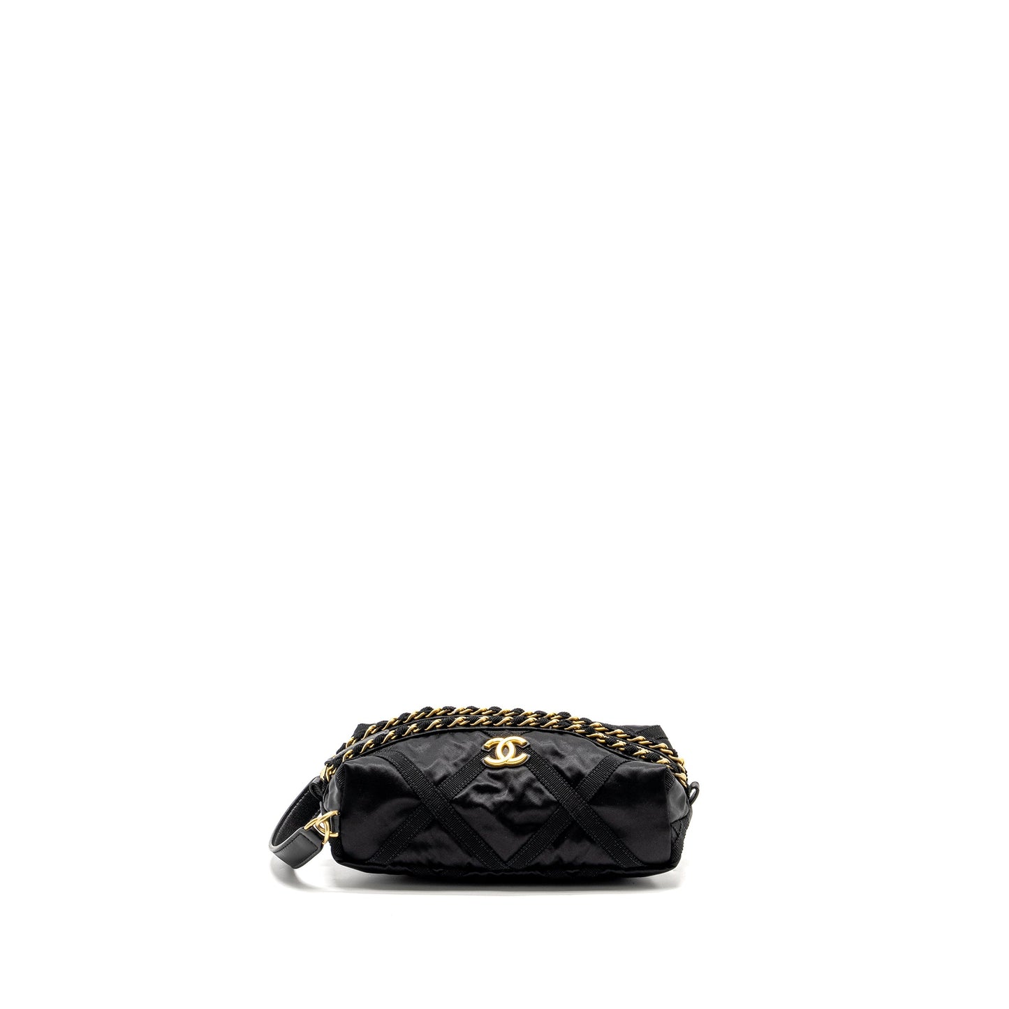 Chanel 22p Travel Pouch With Sleep Mask Nylon Black GHW