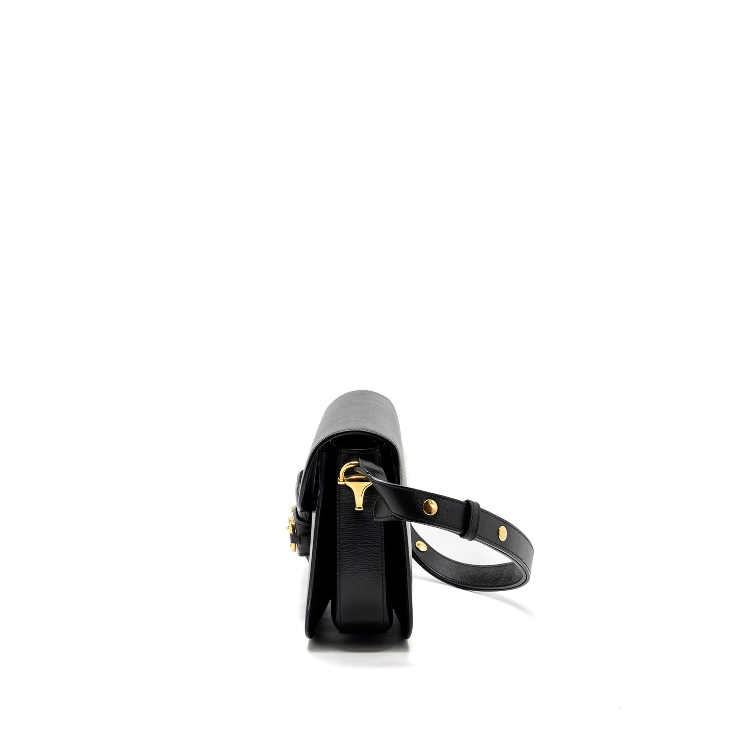 Gucci Horsebit 1955 Shoulder Bag Leather Black GHW