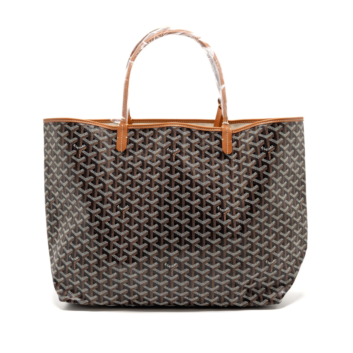 Goyard Saint Louis GM Tote Goyardine Canvas Black/Brown SHW