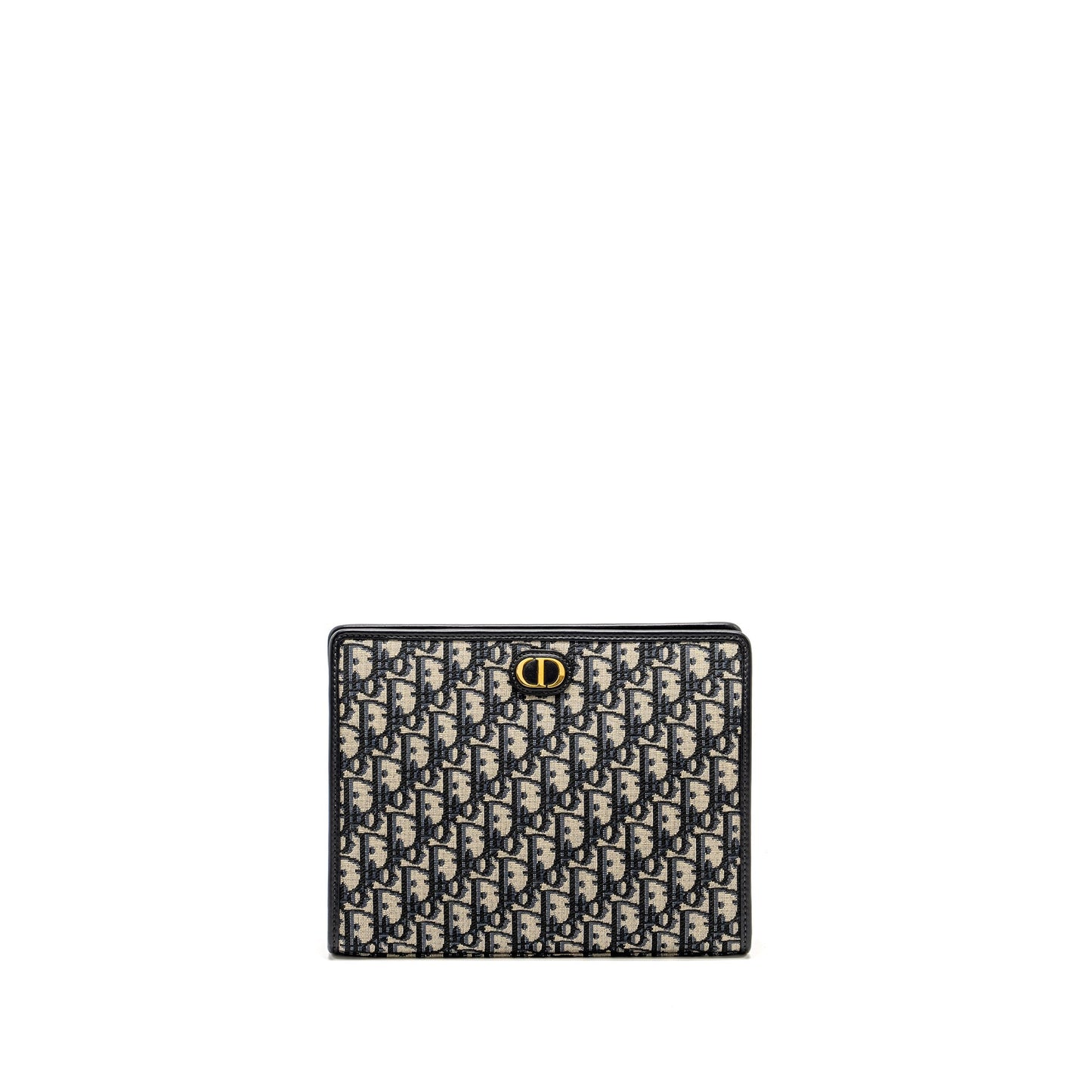 Luxury Dior 30 Montaigne Dea Pouch Blue Oblique Jacquard GHW