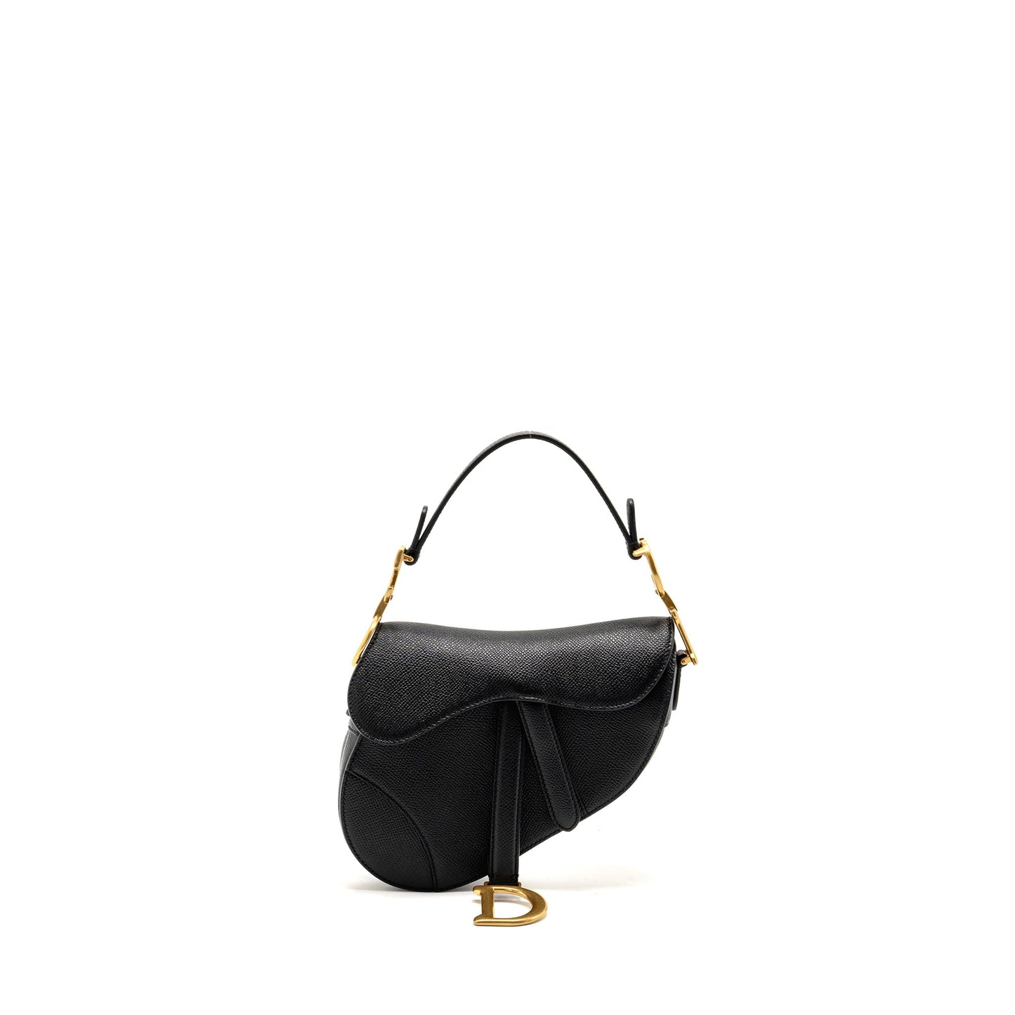 Luxury Dior Mini Saddle Bag Calfskin Black GHW