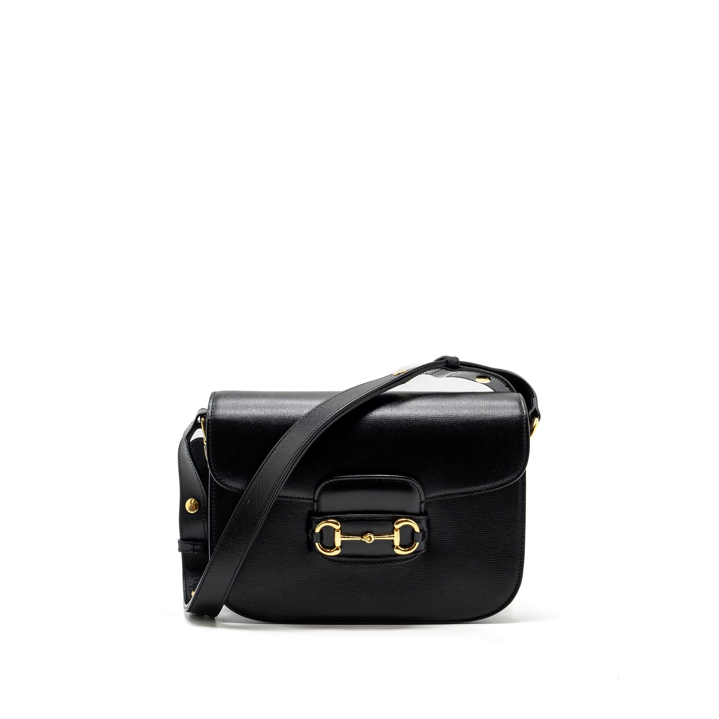 Gucci Horsebit 1955 Shoulder Bag Leather Black GHW