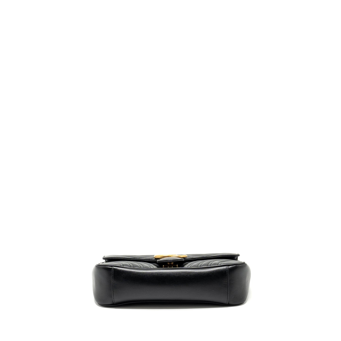 GUCCI SMALL GG MARMONT BAG CALFSKIN BLACK GHW