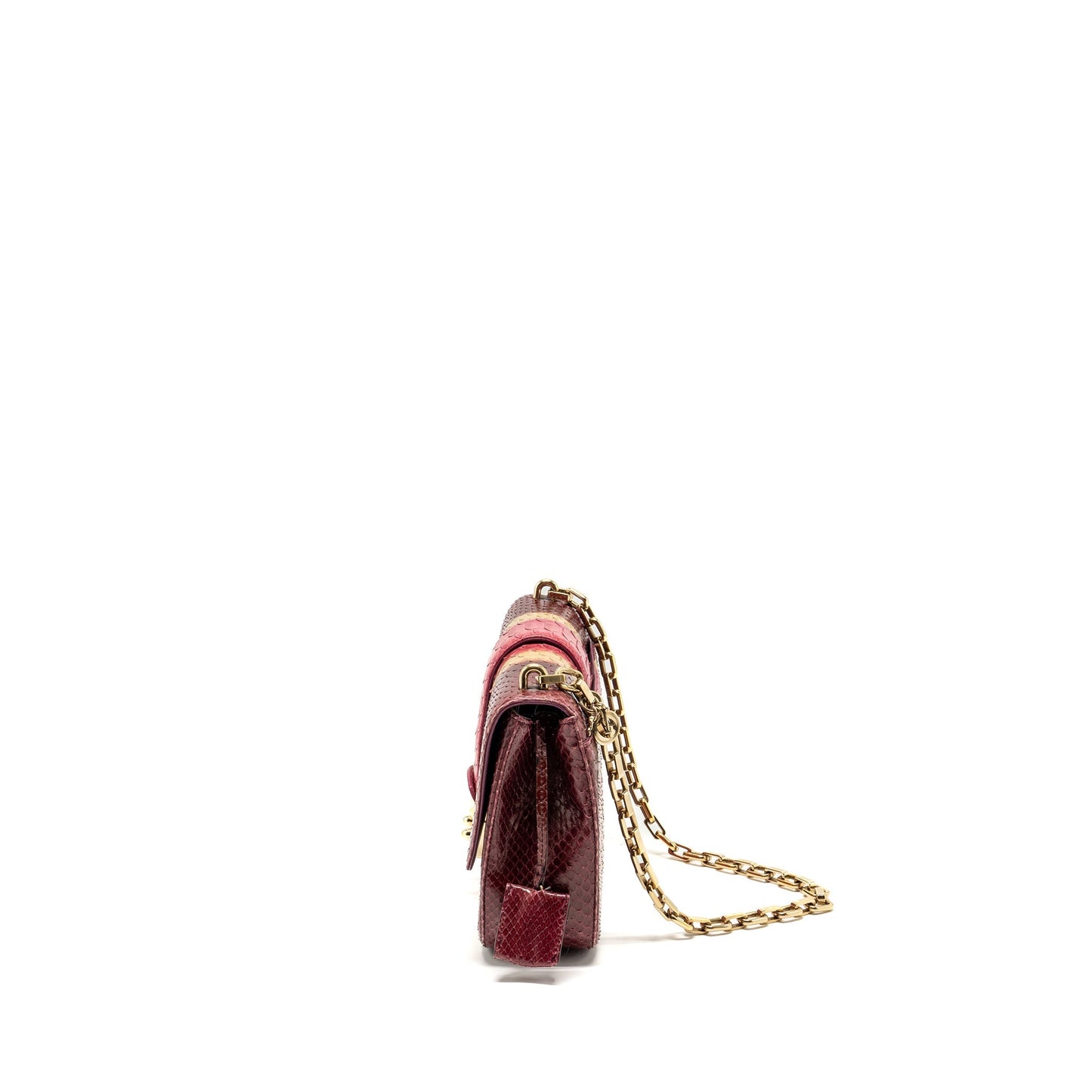 Luxury Dior Miss Luxury Dior Medium Flap Bag Python Multicolour GHW