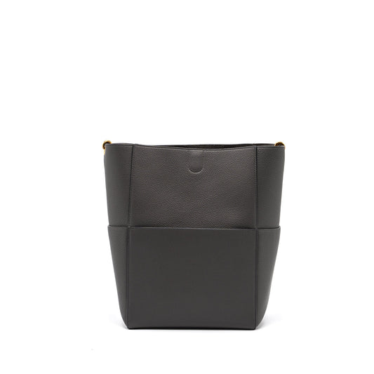 Celine Sangle Bucket Grained Calfskin Grey GHW
