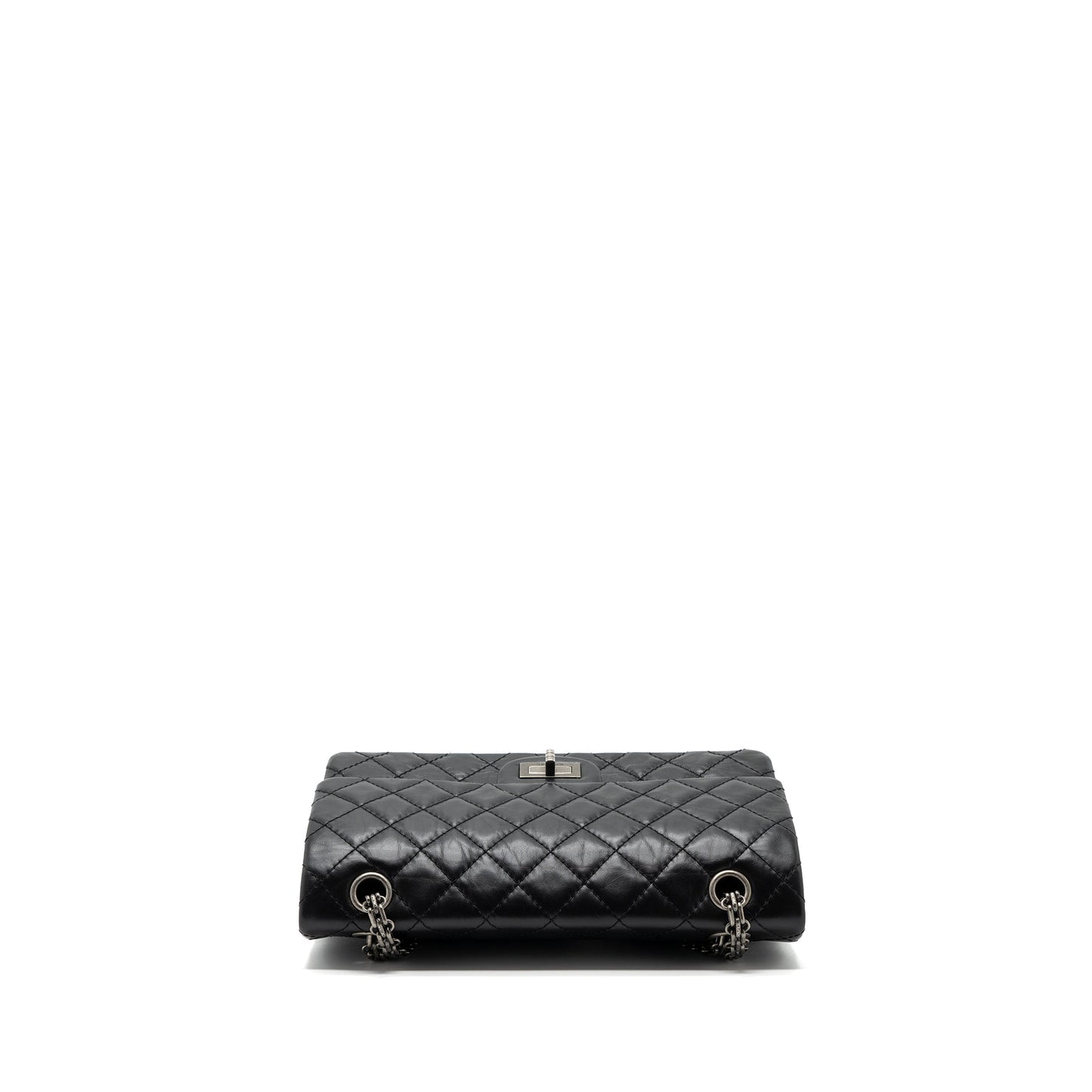 Chanel 2.55 Small Reissue Flap Bag Aged Calfskin Black Ruthenium Hardware (Microchip)