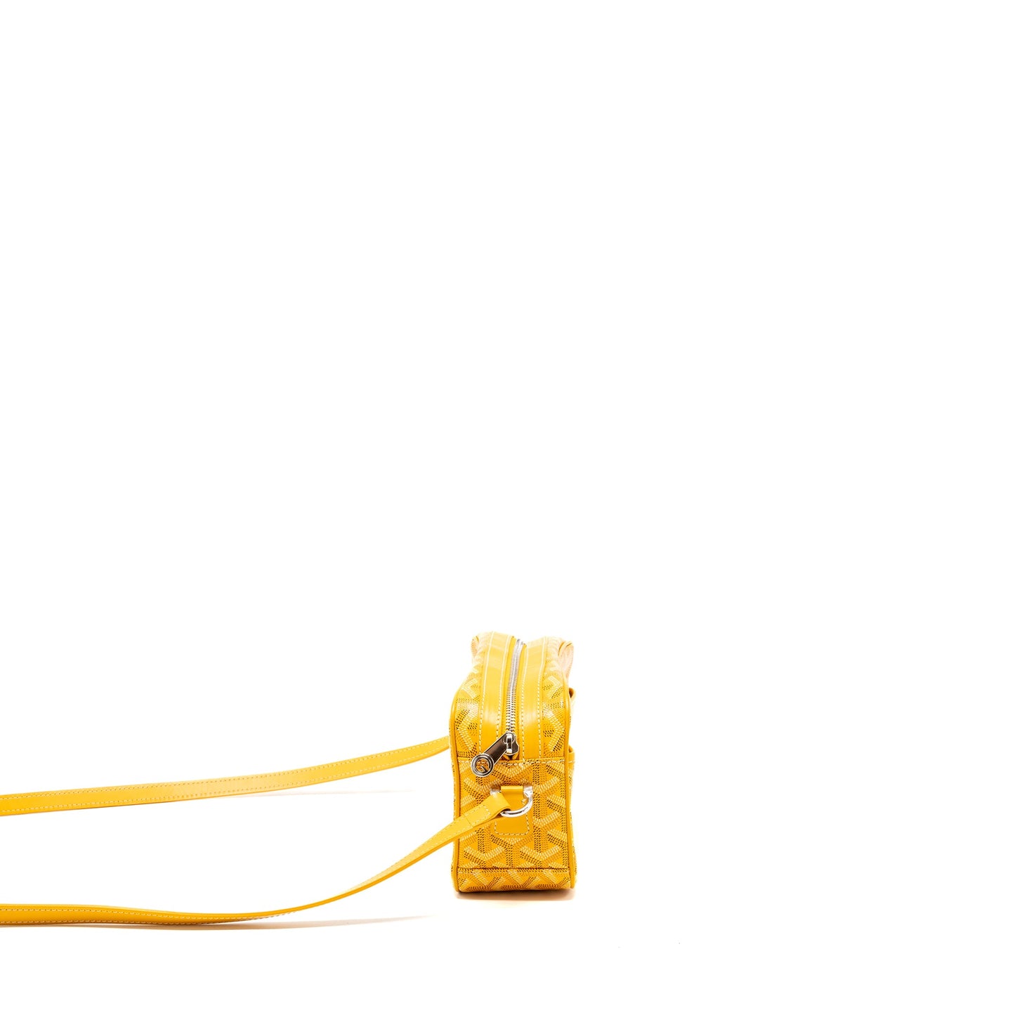 Goyard Cap Vert PM Crossbody Bag Goyardine Canvas Yellow SHW
