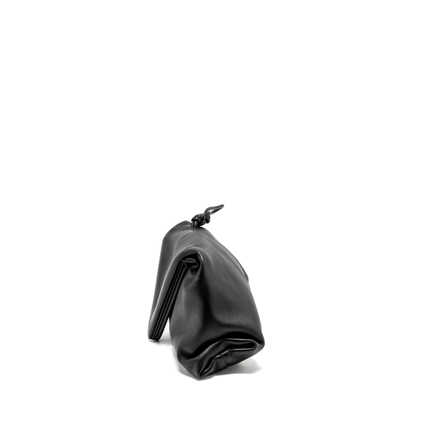Bottega Veneta Trine Envelop Clutch Leather Black SHW