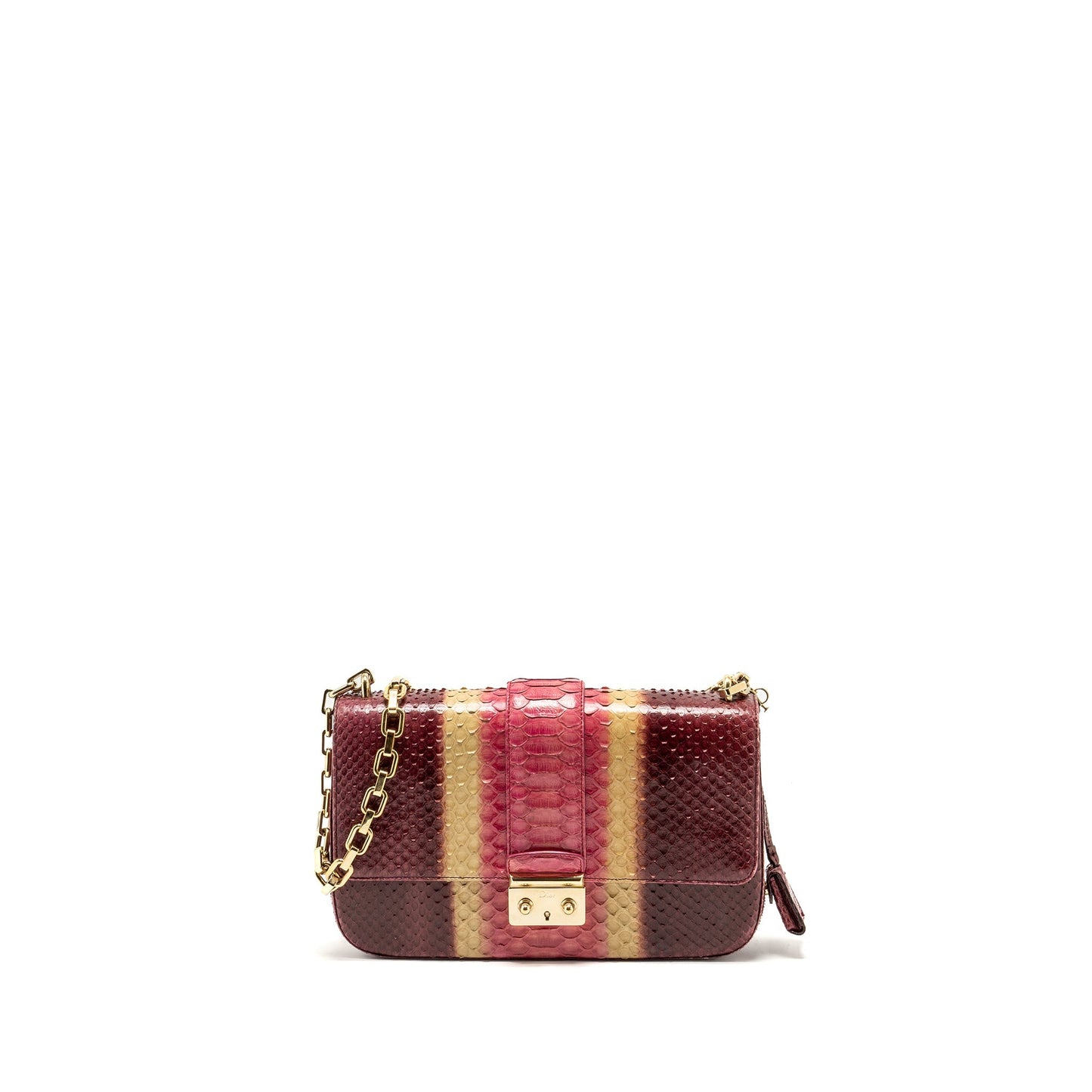 Luxury Dior Miss Luxury Dior Medium Flap Bag Python Multicolour GHW