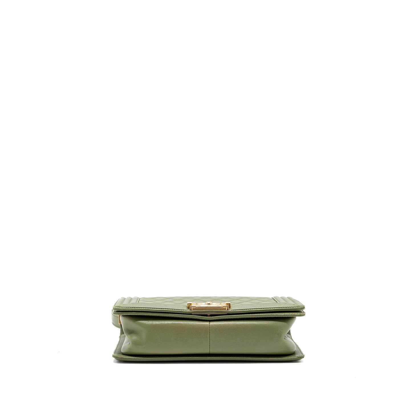 Chanel Medium boy bag lambskin green GHW