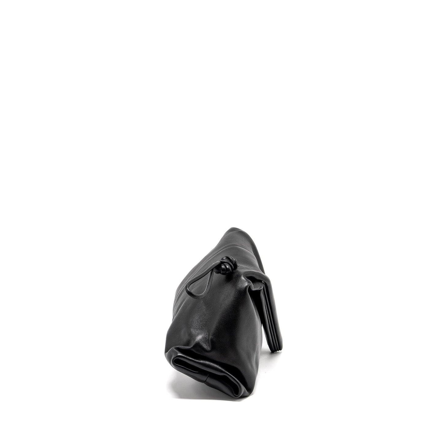 Bottega Veneta Trine Envelop Clutch Leather Black SHW