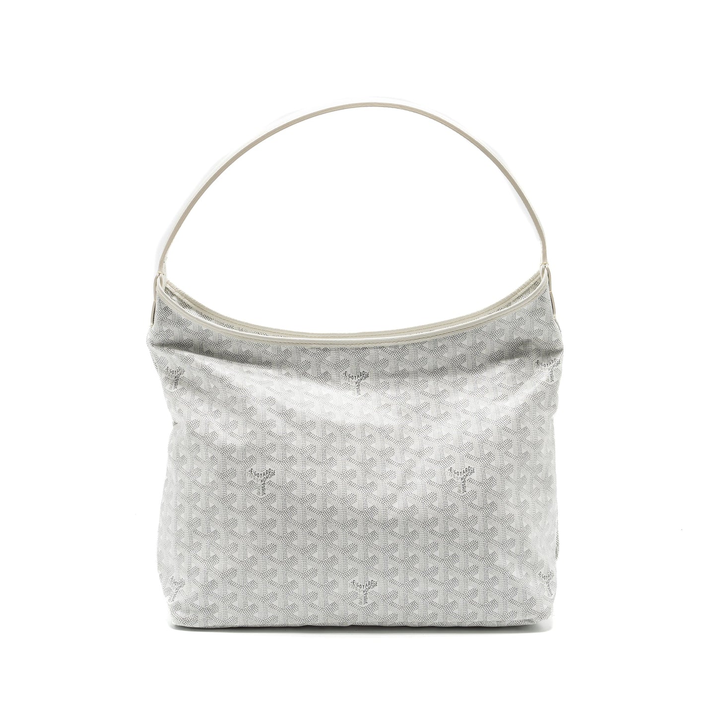 Goyard Boheme Hobo Bag Goyardline Canvas/Calfskin White SHW