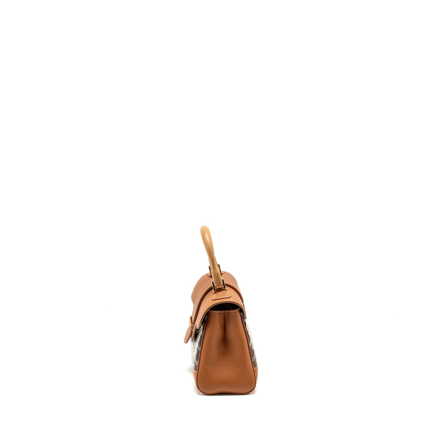 Goyard Mini Saigon Bag Goyardine Canvas/Calfskin Tan/Black SHW