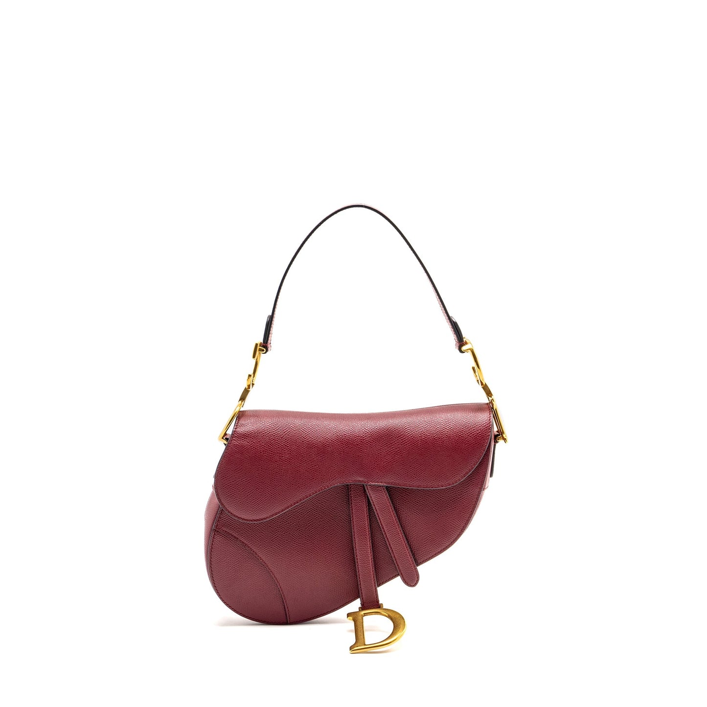 Luxury Dior Medium Saddle Bag Calfskin Red GHW