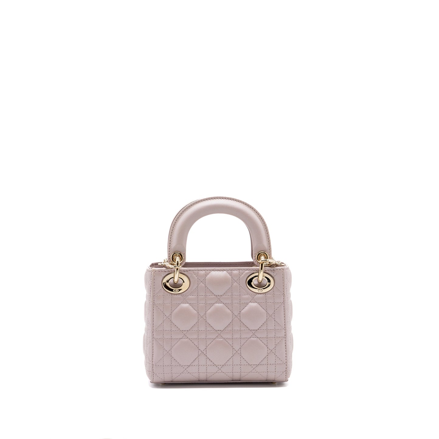 Luxury Dior mini lady Luxury Dior lambskin light pink LGHW