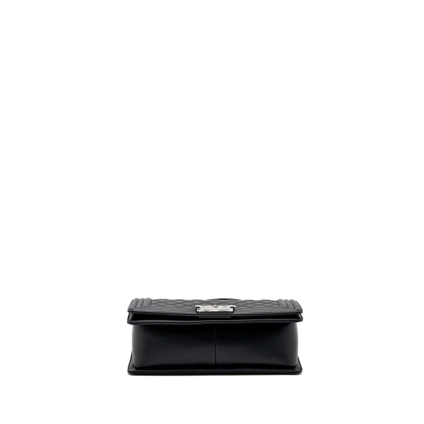 Chanel Medium Boy Bag Calfskin Black Ruthenium Hardware
