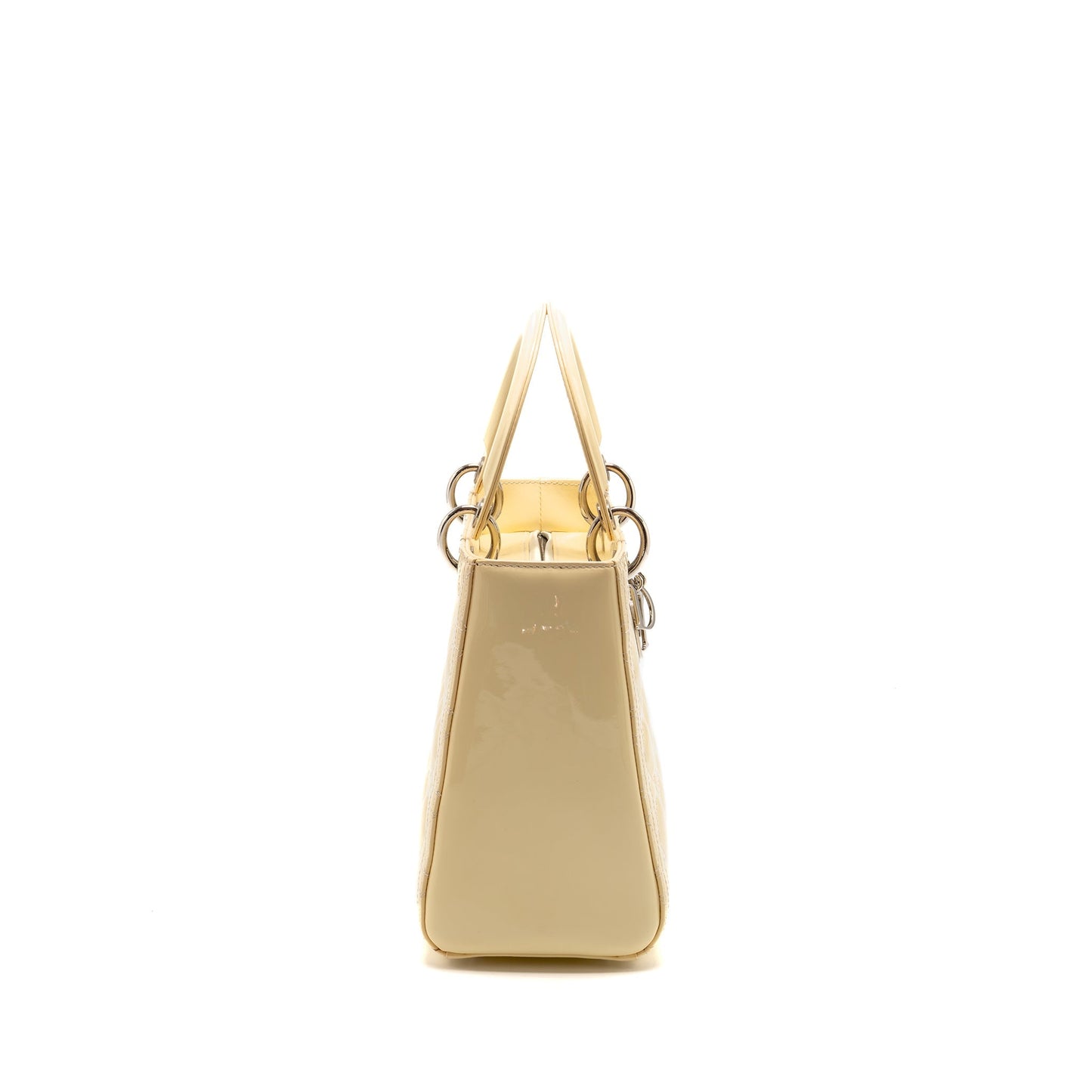 Luxury Dior Medium Lady Luxury Dior Patent Light Yellow SHW