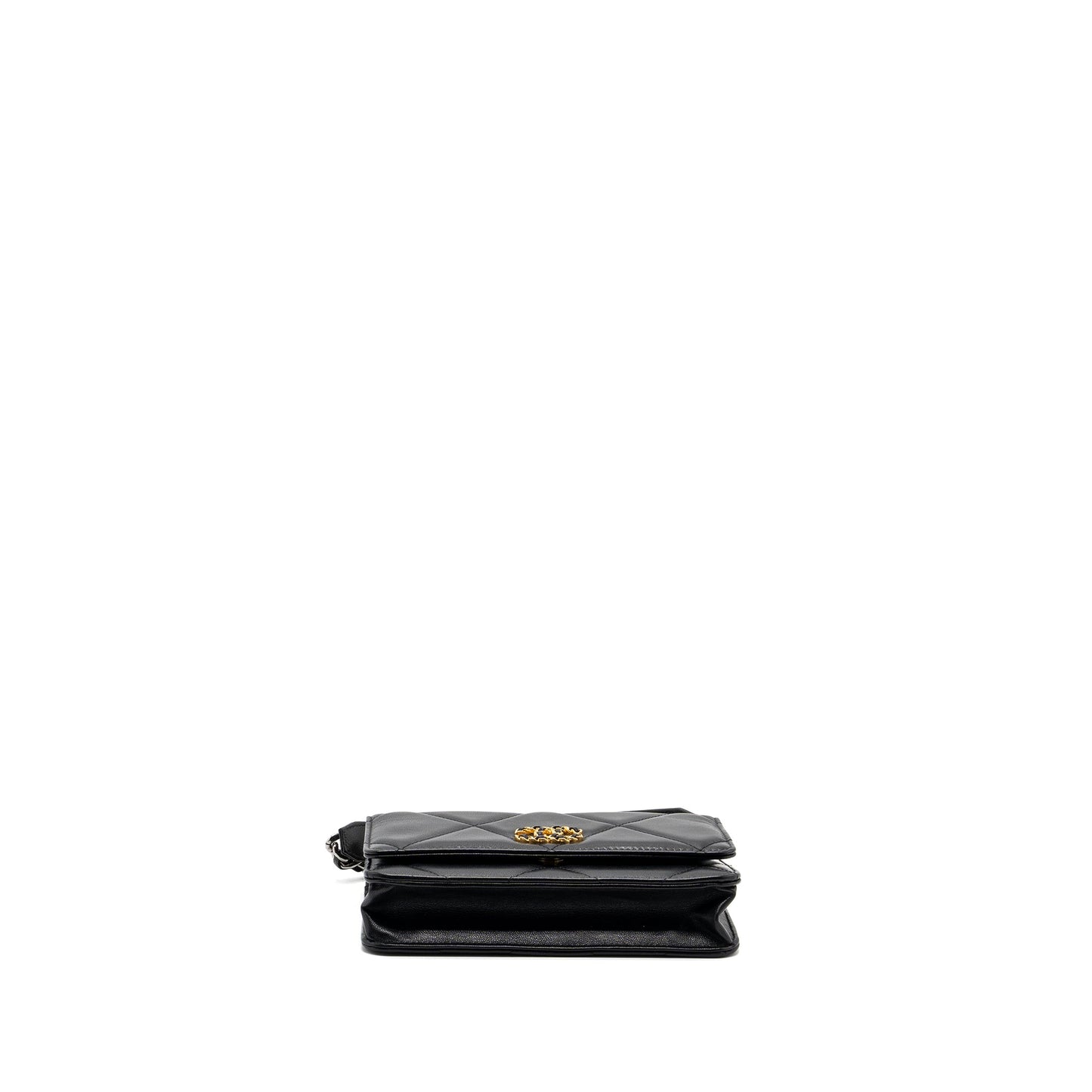 Chanel 19 wallet on chain lambskin black multicolor hardware