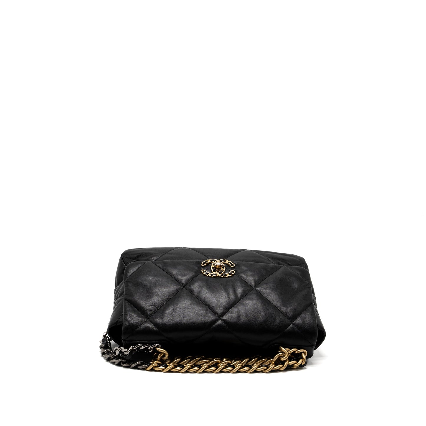 Chanel Medium 19 Bag Goatskin Black Multicolour Hardware